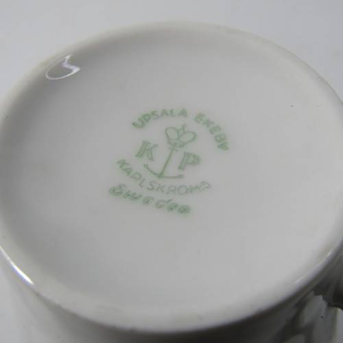 Vintage Karlskrona Sweden porcelain cup & saucer
