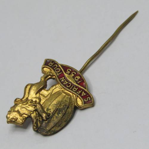 1955 Lions South Africa Rugby Tour stick pin badge