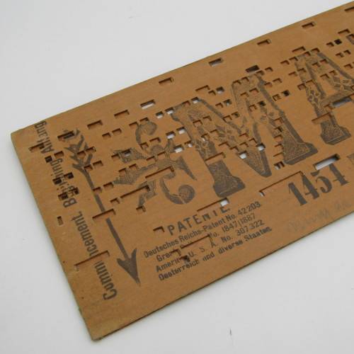 Punched Media MANOPAN music box strip - 1454M - After the Ball Waltz - Late 1800`s