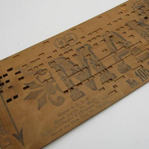 Punched Media Manopan Music Box Strip No. 105A - rare four side version - Late 1800`s