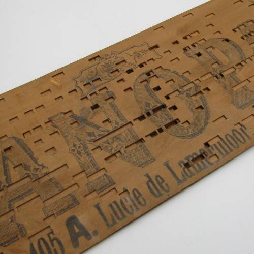 Punched Media Manopan Music Box Strip No. 105A - rare four side version - Late 1800`s