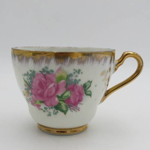 Floral Design Porcelain tea trio