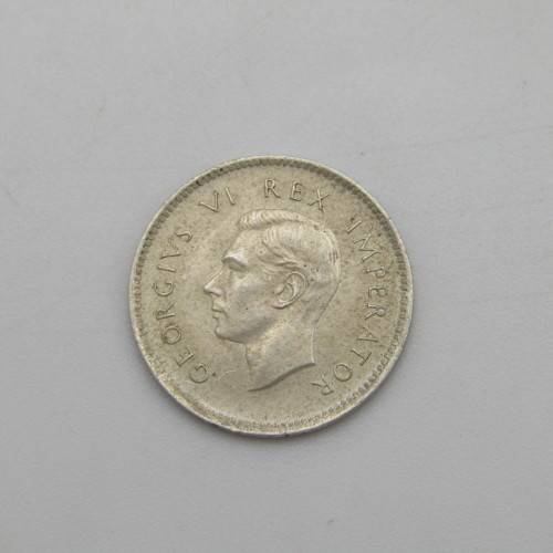1937 3d. Three Pence South African Tickey Coin - full lustre uncirculated
