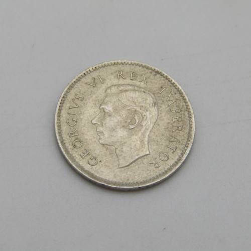 1937 3d. Three Pence South African Tickey Coin - full lustre uncirculated
