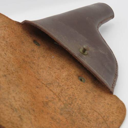 Old Military leather gun holster with strap