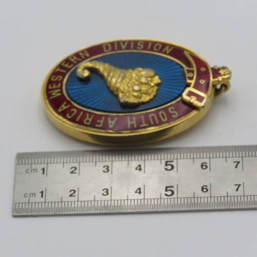Masonic South Africa Western Division collar jewel