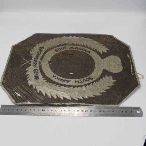 Vintage South Africa Engineers corps metal plate - no center