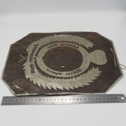 Vintage South Africa Engineers corps metal plate - no center