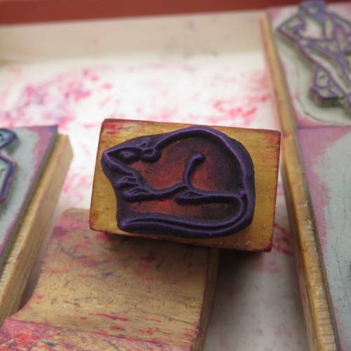 Lot of 9 rubber stamps - Vintage