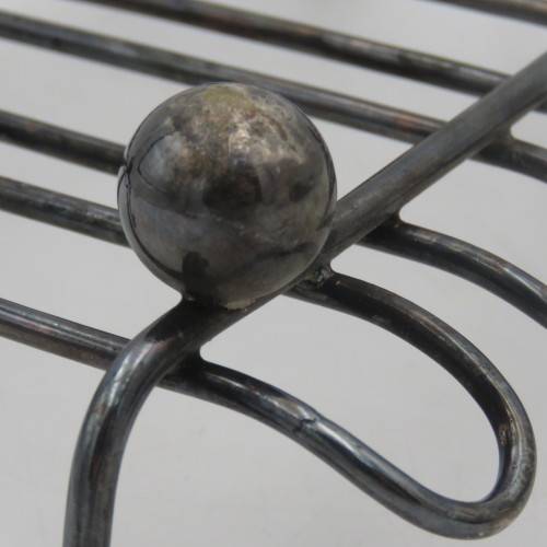 Antique silverplated hot tray pot stand
