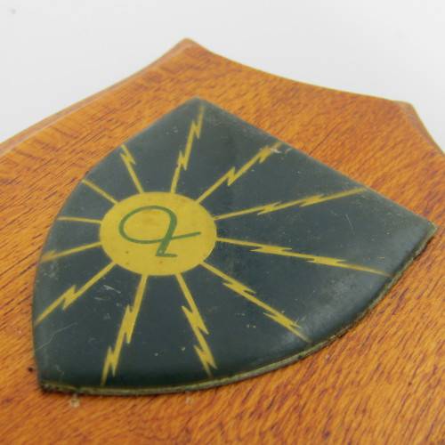 SADF School of signals shoulder flash plaque