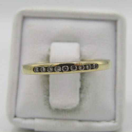 9kt Yellow Gold diamond ring wedding set with about 0,70ct diamond