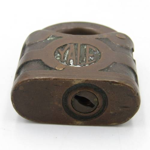 Vintage small YALE brass padlock - no key