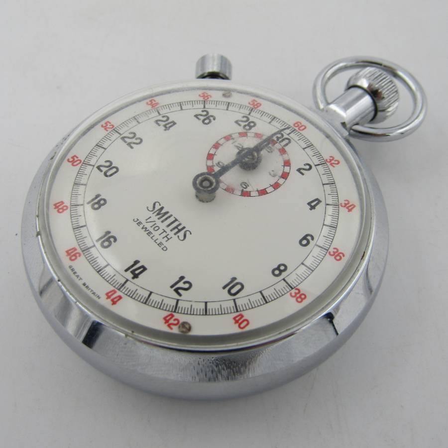 Vintage Smiths 60 minutes 1/10th second stopwatch in original box