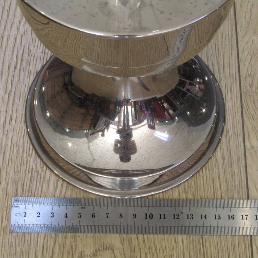 Vintage Aladdin paraffin lamp with original glass funnel - some cracks