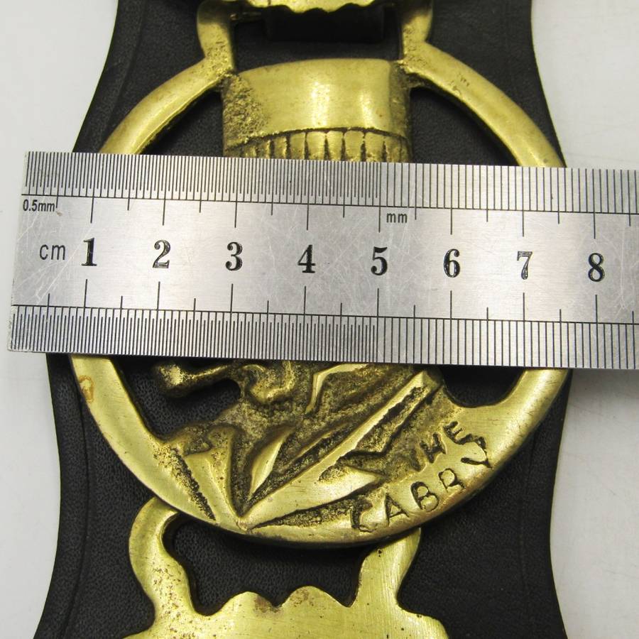 Lot of 5 Horse brasses on leather strap