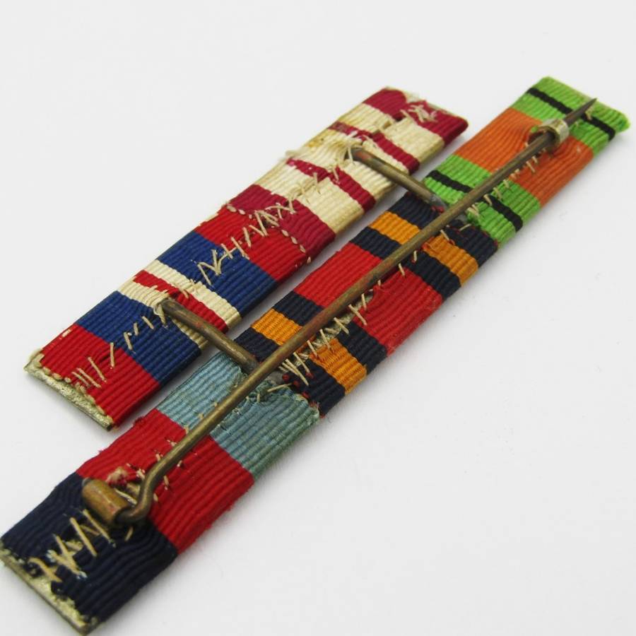 WW2 ribbon bar with mention in dispatches silver rosette