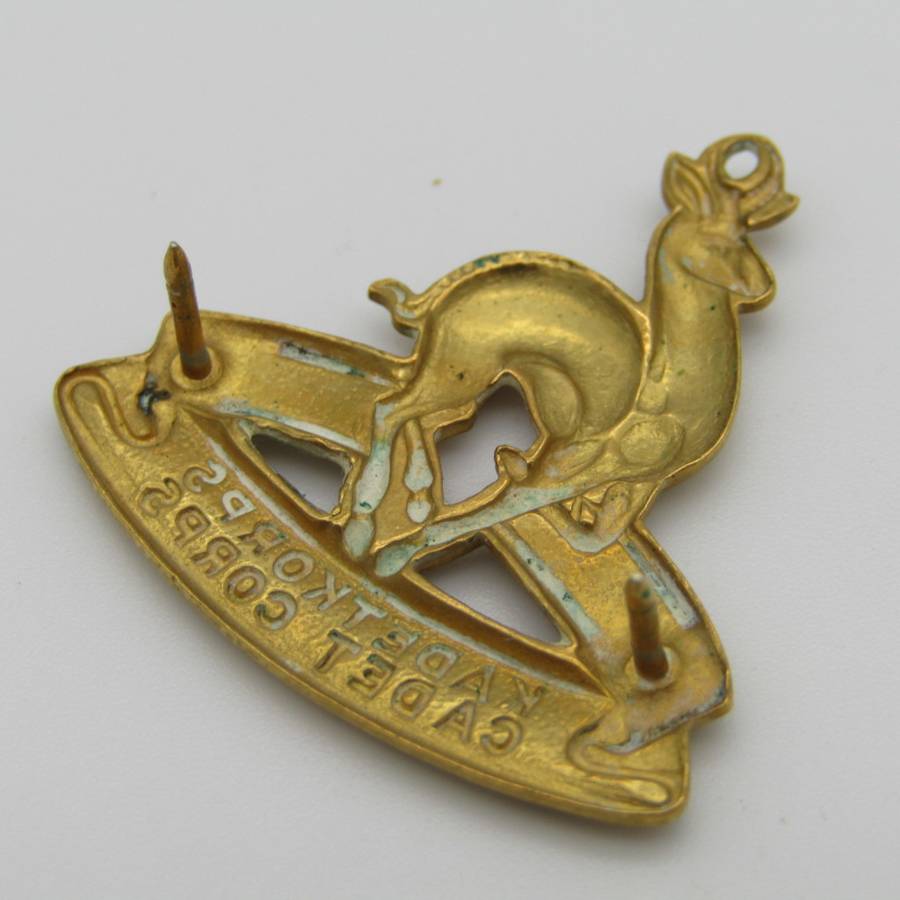 SA Cadet Corps brass collar badge