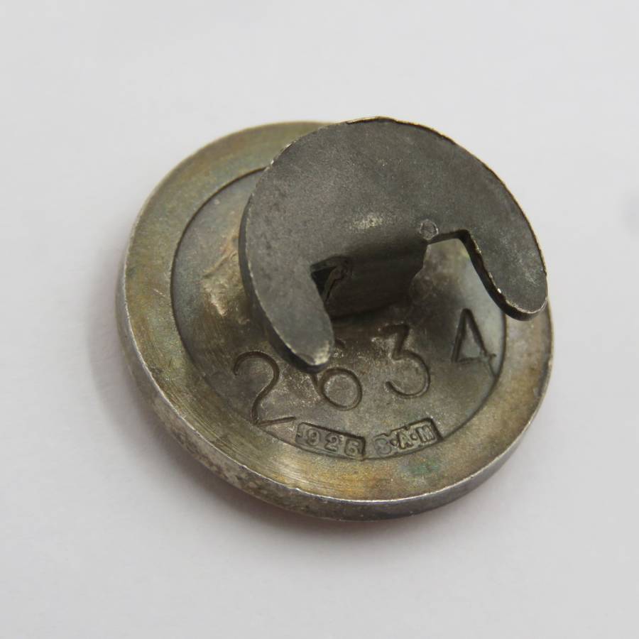 SA Engineers Corps ( SAPPERS) sterling silver button  badge #2634