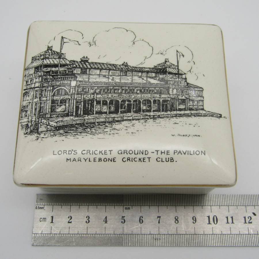 Lord`s Cricket Ground porcelain trinket holder