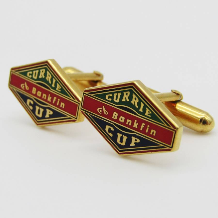 Pair of vintage Bankfin Currie Cup cufflinks