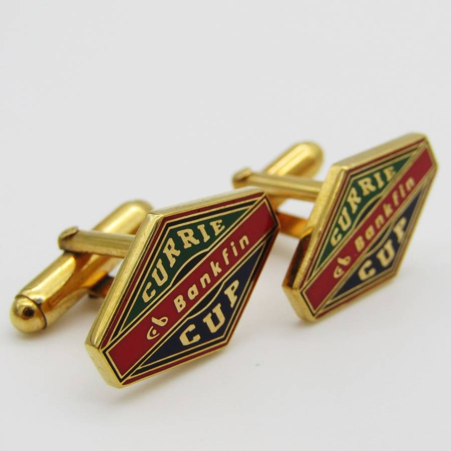 Pair of vintage Bankfin Currie Cup cufflinks