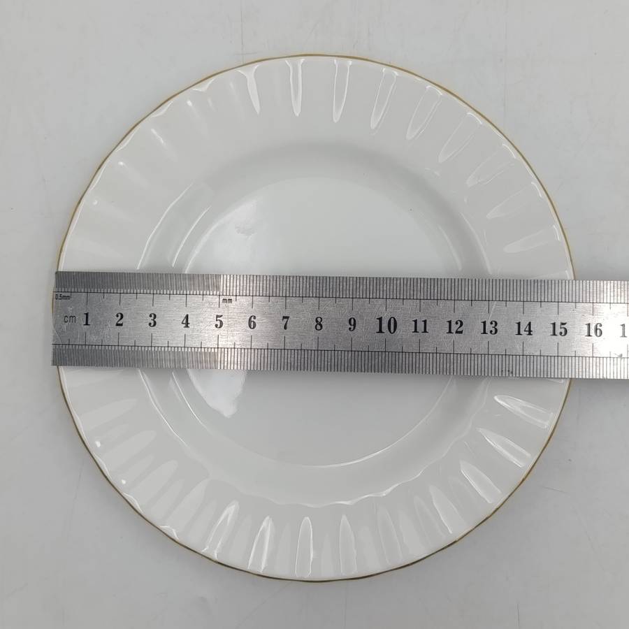 Royal Albert Val d`or porcelain tea set - 6 trios, milk jug and bowl