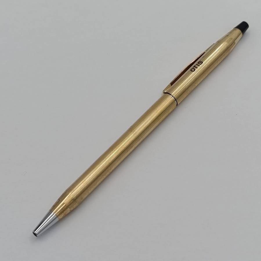 Vintage Cross gold colour slimline pen in case