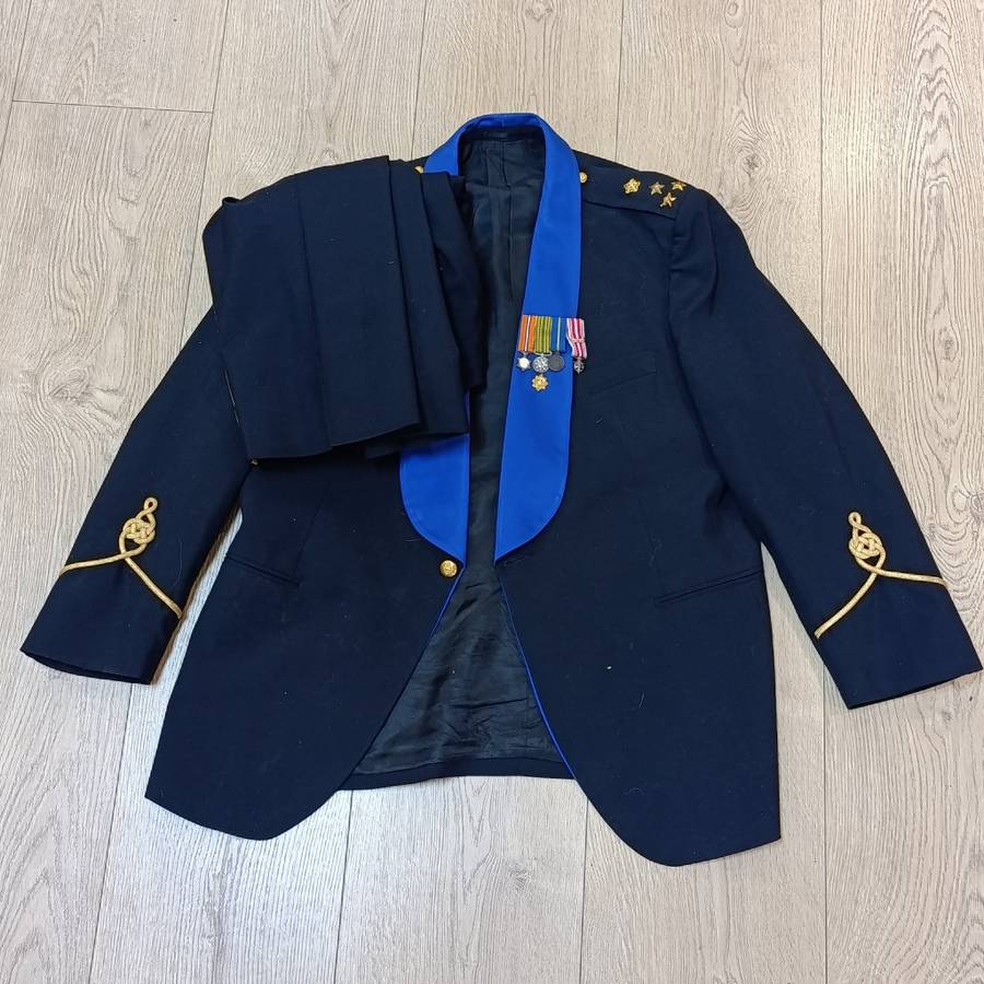 Old SA Police Brigadier mess dress with 4 miniature medals (star of merit missing front)