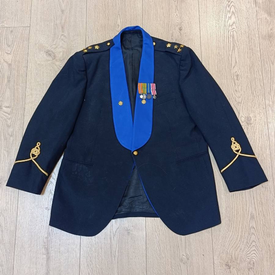 Old SA Police Brigadier mess dress with 4 miniature medals (star of merit missing front)
