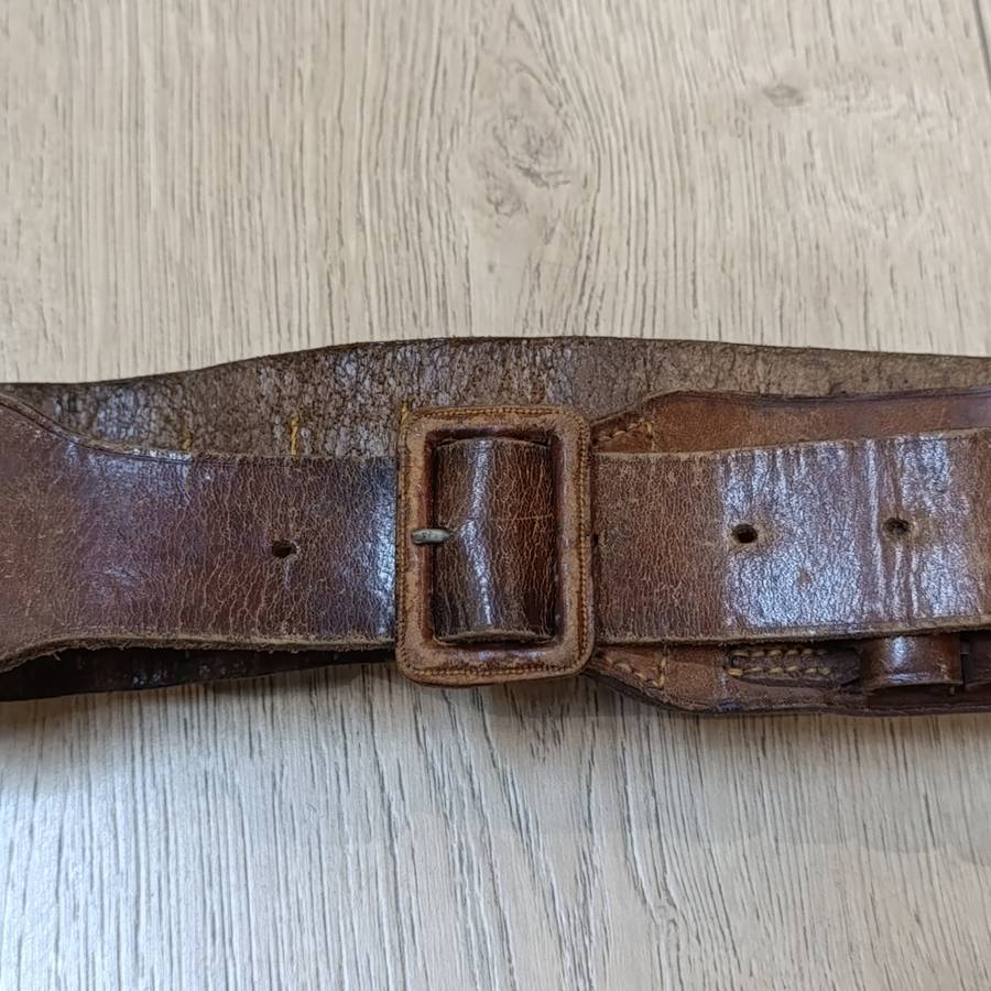 Vintage leather shotgun ammo bandolier