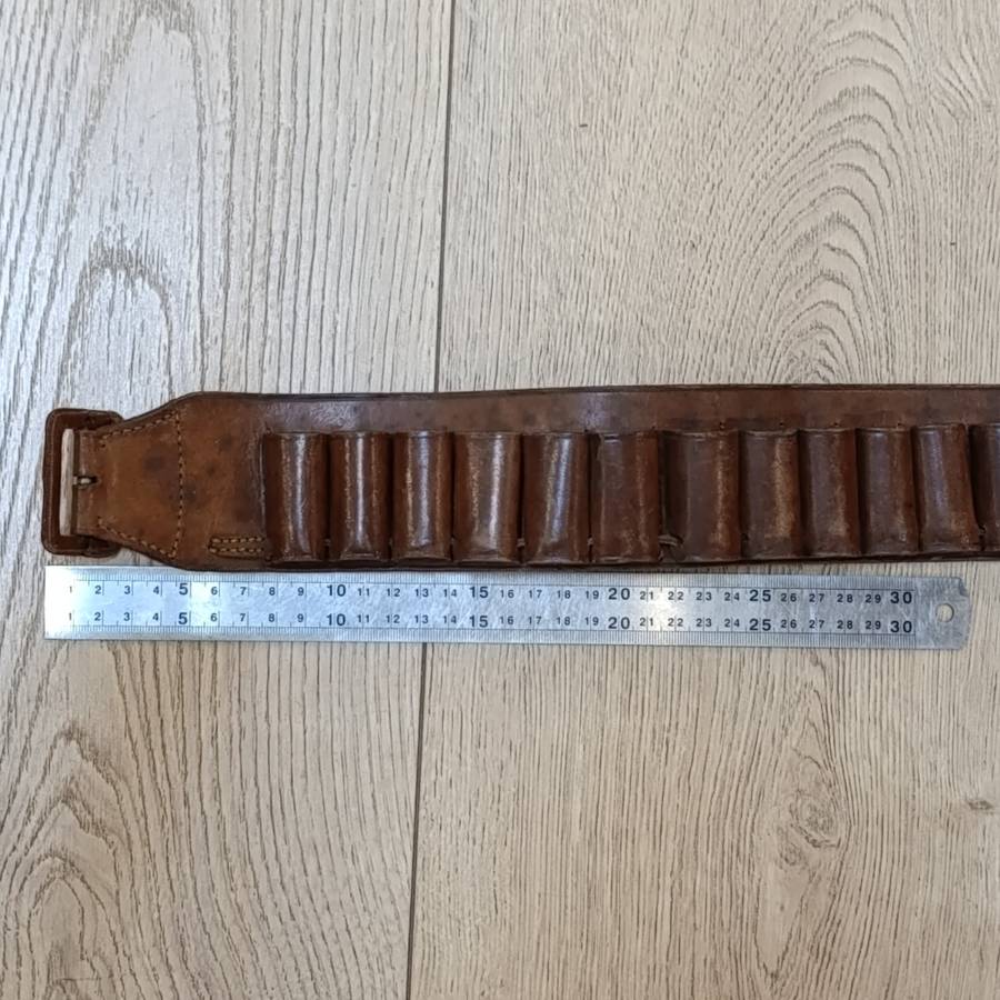 Vintage leather shotgun ammo bandolier