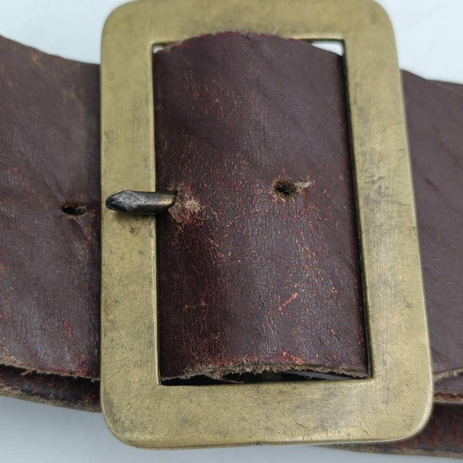 Old Leather military 12 round shotgun ammo belt  104cm long