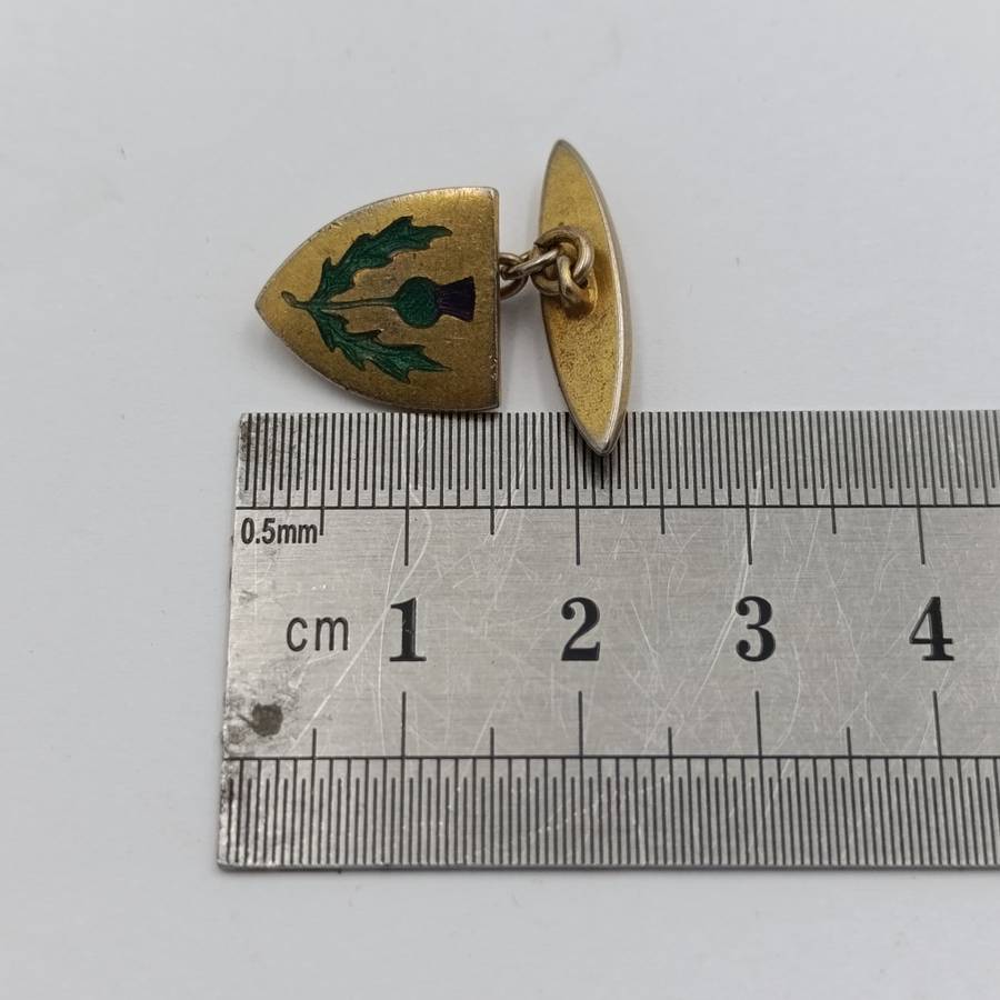 Pair of Scottish thistle cufflinks