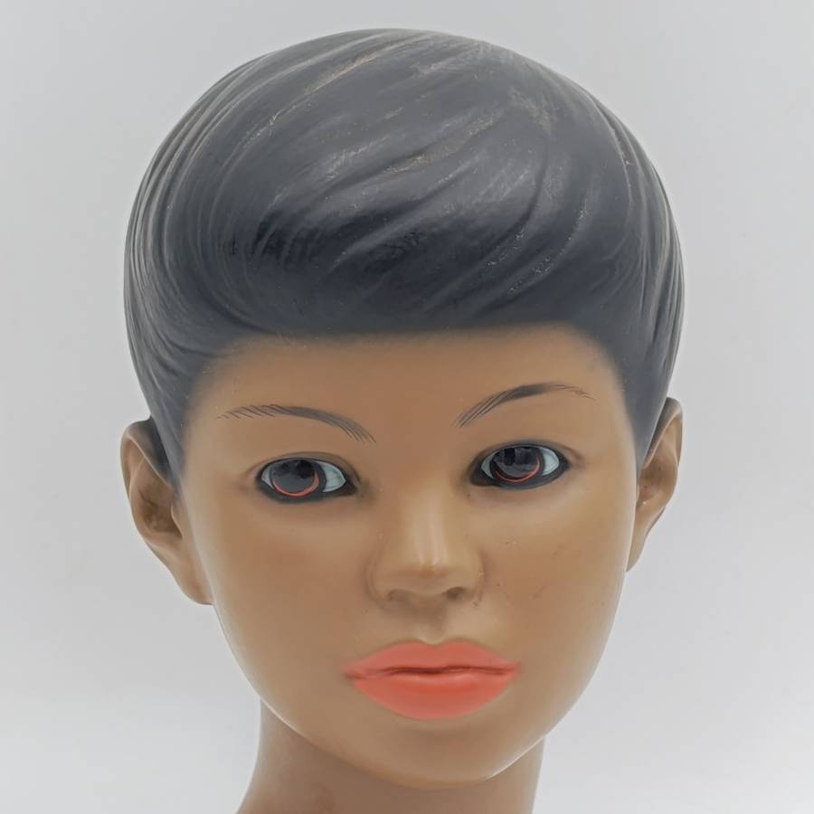 Vintage Marwal Polynesian girl chalkware bust