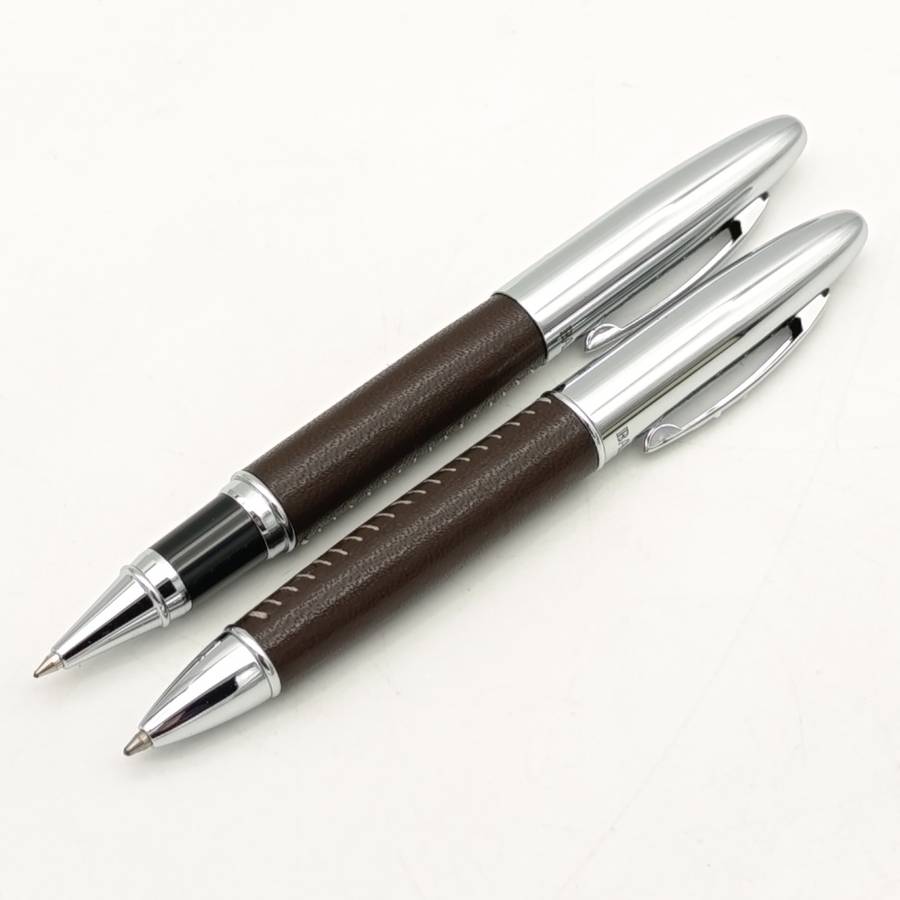 Balmain Rollerball and ballpoint pen set in case