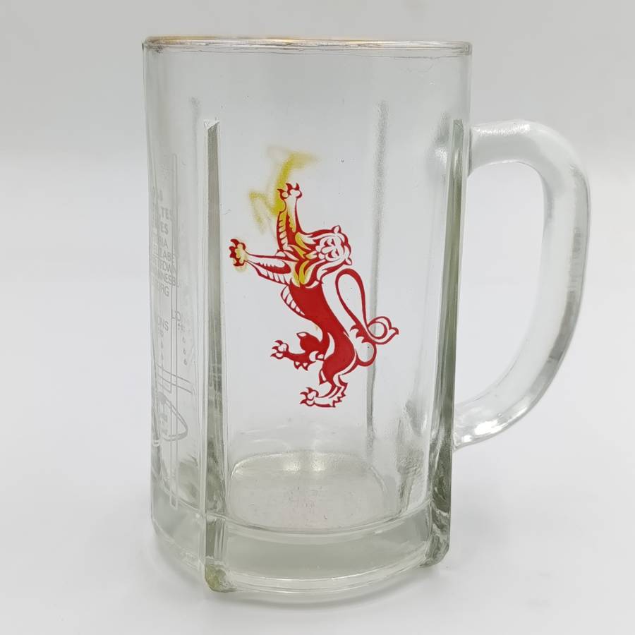 1968 Lions Rugby tour beer mug with printed signatures