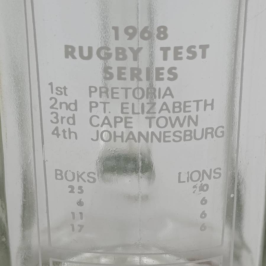 1968 Lions Rugby tour beer mug with printed signatures