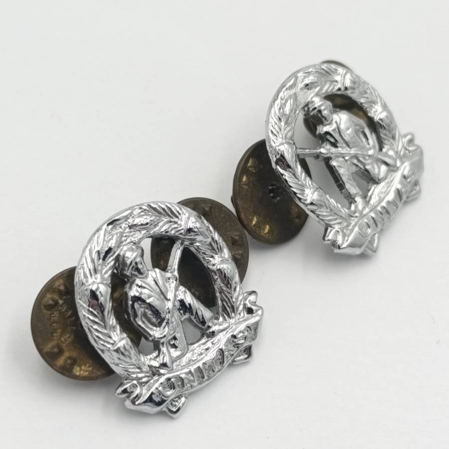 Pair of SADF commandos mess dress collar badges