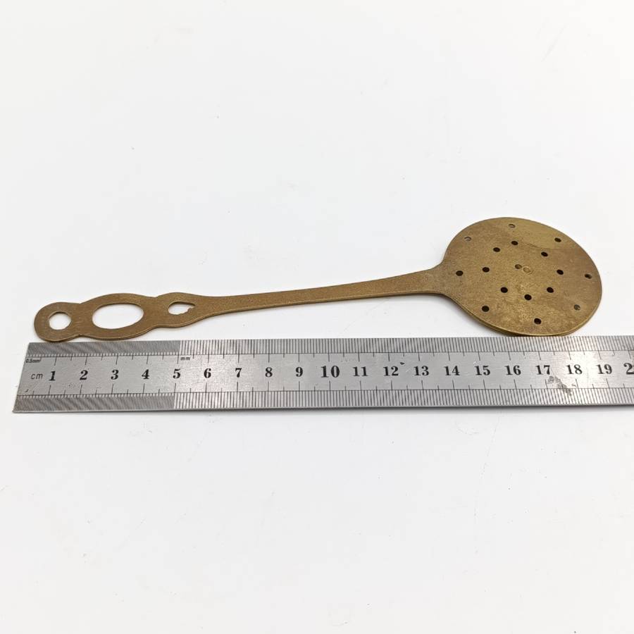 Set of vintage brass wall hanging utensils