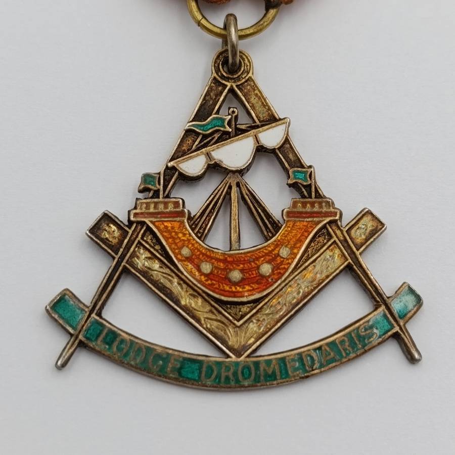 Founder Secretary medal of Bro GPJ Scheepers - Masonic Drommedaris lodge sterling silver medal