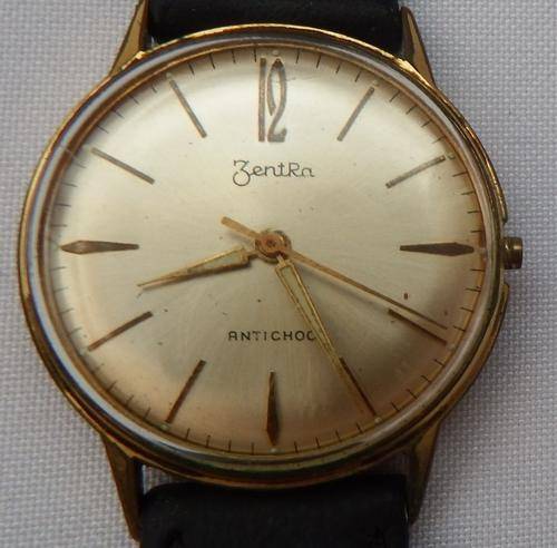 Vintage Zentra manual wind watch - needs a service & a crown - as per photo