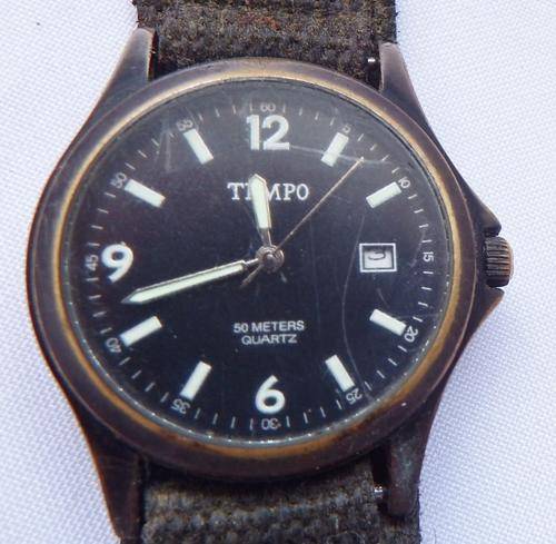Vintage Well used tempo mens watch - as per photo
