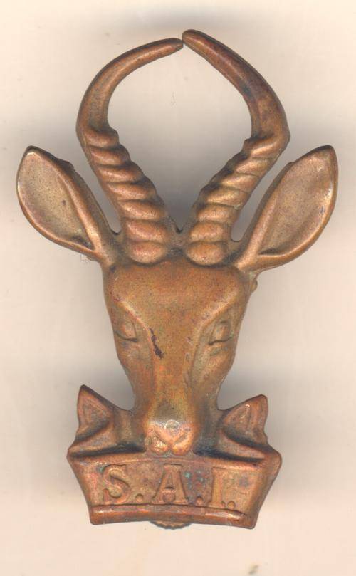 SA Infantry Corps Cap badge - variation - as per scan