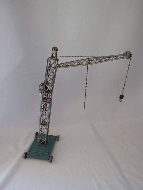 Vintage tinplate crane - made in Western Germany - not sure if parts are missing Marked off 30%