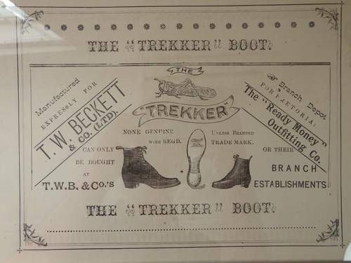 T.W. Beckett & Co - The Trekker - 1891 ZAR advertisement - original in frame