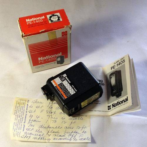 National PE - 1405 Electronic flash in original box