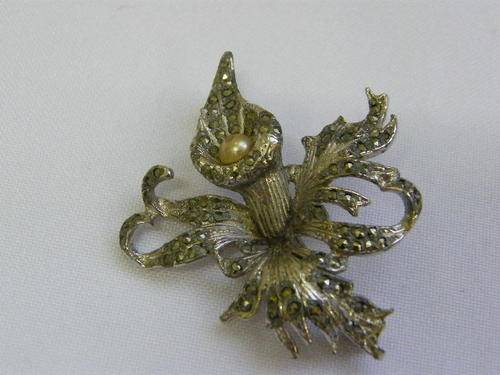 Marcasite brooch as per photo