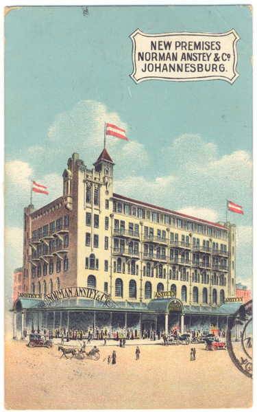 Postcard - New Premises, Norman Anstey and Co. Johannesburg