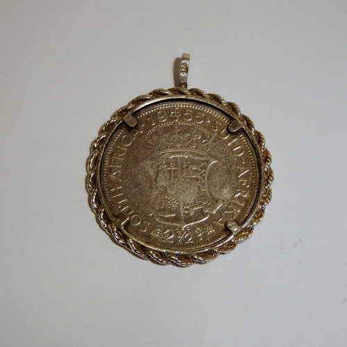 1955 Silver Shilling pendant